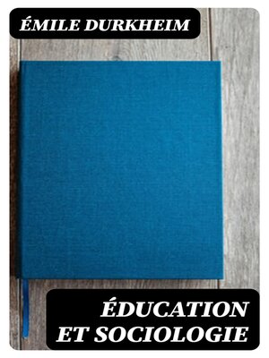cover image of Éducation et sociologie